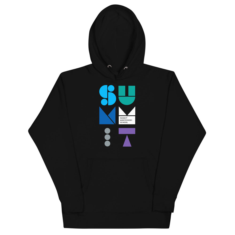 Stacked Shapes Adult Unisex Hoodie